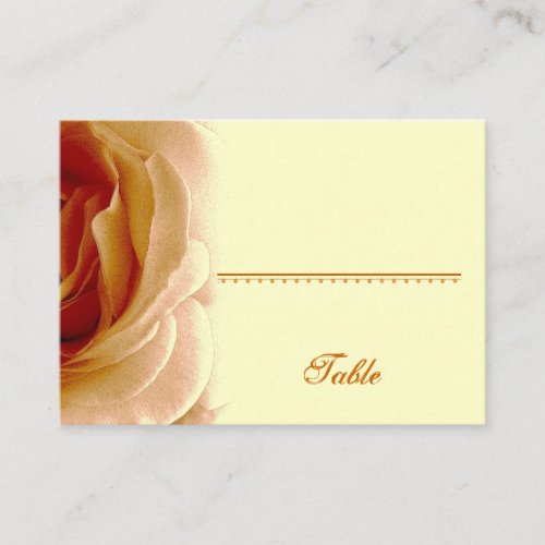 Soft Gold Rose Place Card - Anniversary Party Business Card Template