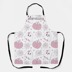 Soft Goth Pastel Halloween Pattern Apron