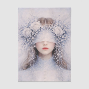 Soft Gothic Romance Winter Portrait FJ1R Decoupage Tissue Paper