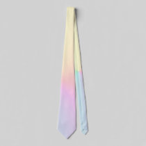 Soft Gradient Ombre Pink Yellow Pastel Aesthetic  Neck Tie