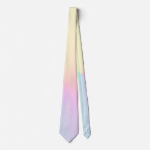 Soft Gradient Ombre Pink Yellow Pastel Aesthetic  Neck Tie