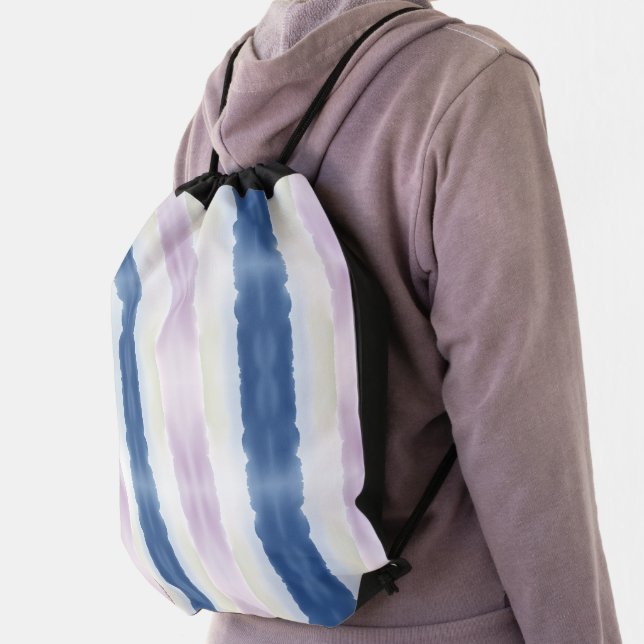 Soft Gradient Torn‑Edge  Drawstring Bag (Insitu)