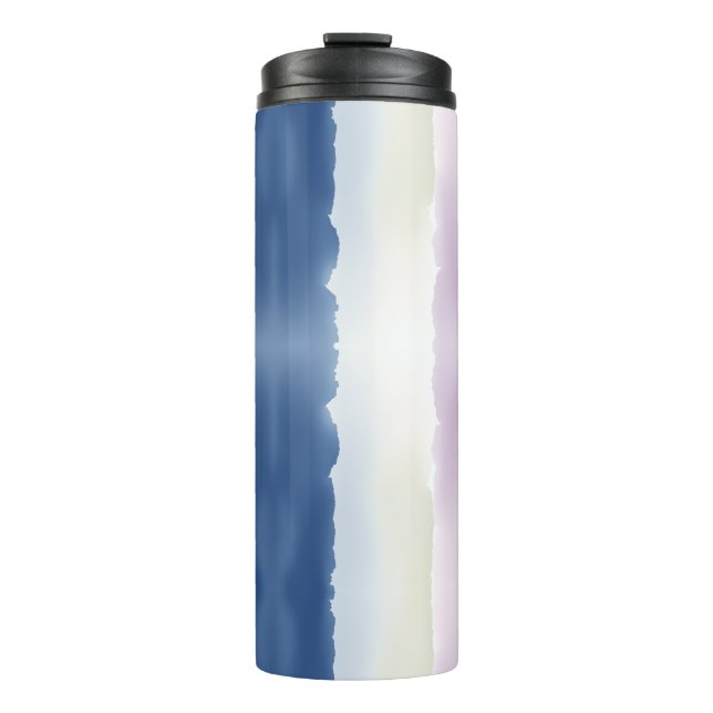 Soft Gradient Torn‑Edge Thermal Tumbler (Front)
