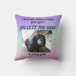 Soft Gradient Tribute With Photo & Loving Message Throw Pillow