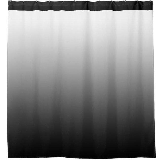 Soft Gradients Colors - black white + your ideas Shower Curtain (Front)