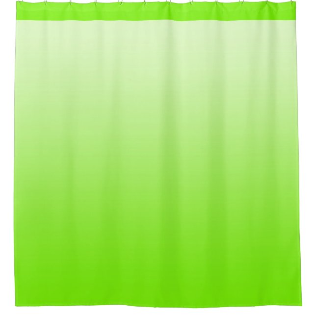Soft Gradients Colors - neon green + your ideas Shower Curtain (Front)