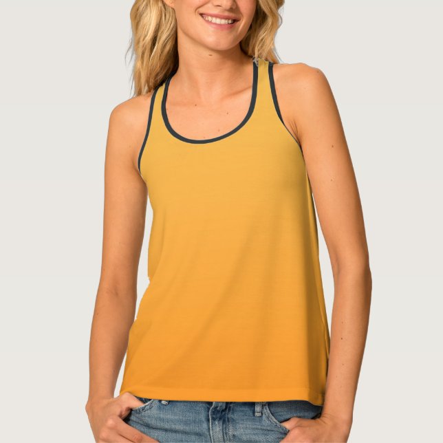 Soft Gradients Colors - orange + your ideas Tank Top (Front)
