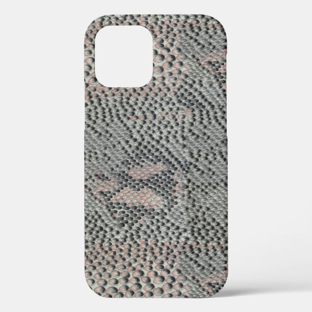 Soft Gray and Pink Snake Skin Case-Mate iPhone Case (Back)