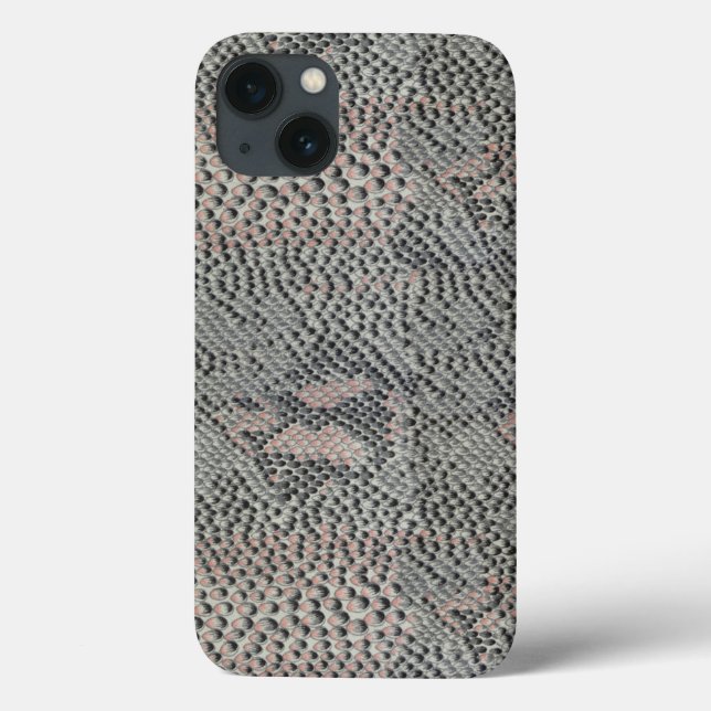 Soft Gray and Pink Snake Skin Case-Mate iPhone Case (Back)