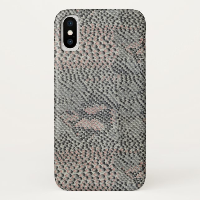 Soft Gray and Pink Snake Skin Case-Mate iPhone Case (Back)