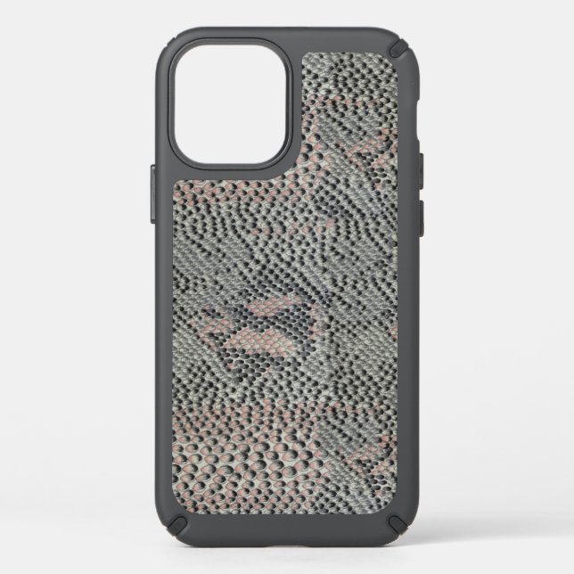 Soft Gray and Pink Snake Skin Speck iPhone Case (Front)