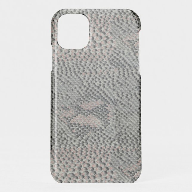 Soft Gray and Pink Snake Skin Uncommon iPhone Case (Back)