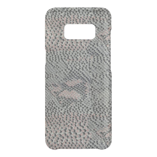 Soft Gray and Pink Snake Skin Uncommon Samsung Galaxy Case (Back)