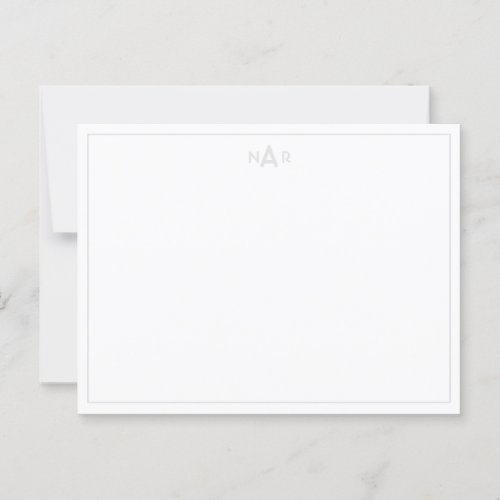 Soft Gray and White Sophisticated Minimalist Note Postcard