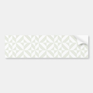 Soft Gray Geometric Art Deco Bumper Sticker