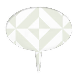 Soft Gray Geometric Art Deco Cake Topper