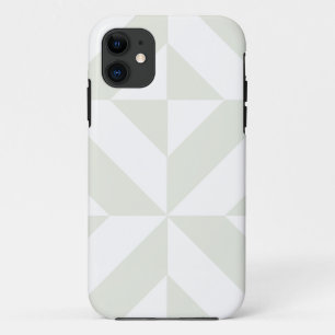 Soft Gray Geometric Art Deco iPhone 11 Case