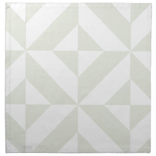 Soft Gray Geometric Art Deco Cloth Napkin