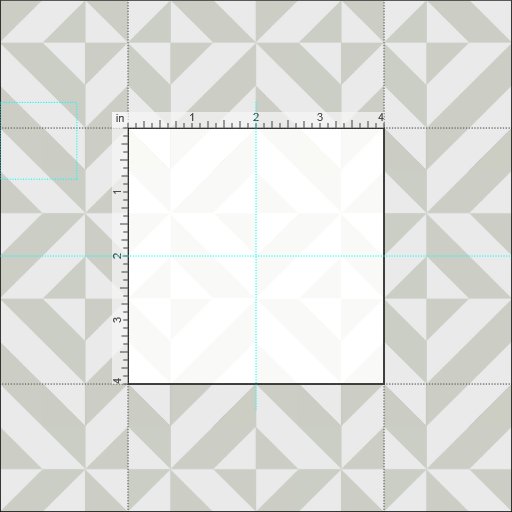 Soft Gray Geometric Art Deco Fabric