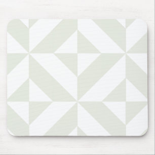 Soft Gray Geometric Art Deco Mouse Pad