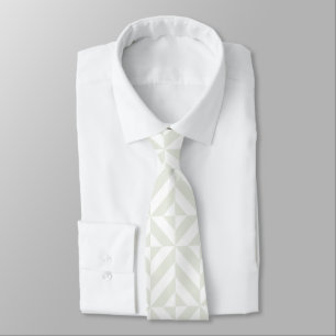 Soft Gray Geometric Art Deco Neck Tie