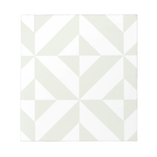 Soft Gray Geometric Art Deco Notepad