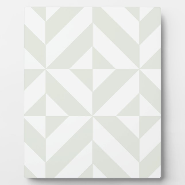 Soft Gray Geometric Art Deco Plaque (Front)