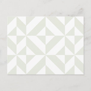 Soft Gray Geometric Art Deco Postcard