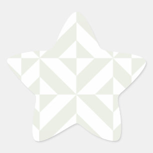 Soft Gray Geometric Art Deco Star Sticker