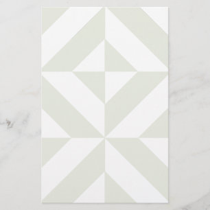 Soft Gray Geometric Art Deco Stationery