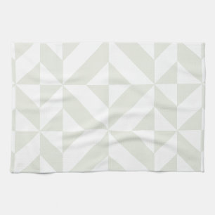 Soft Gray Geometric Art Deco Towel