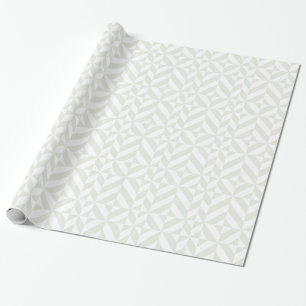 Soft Gray Geometric Art Deco Wrapping Paper
