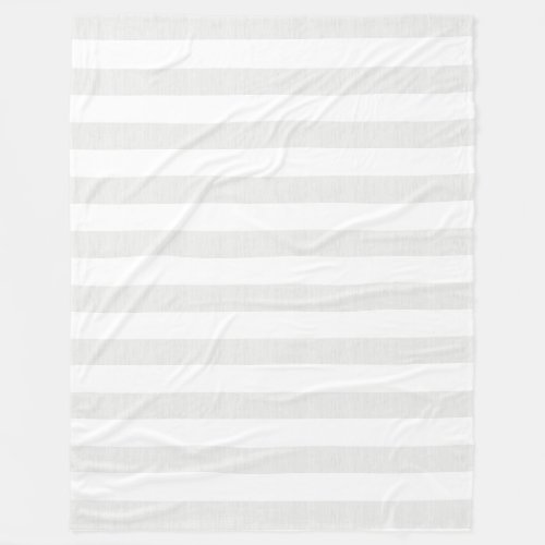 Soft Gray Linen Look Stripes Fleece Blanket