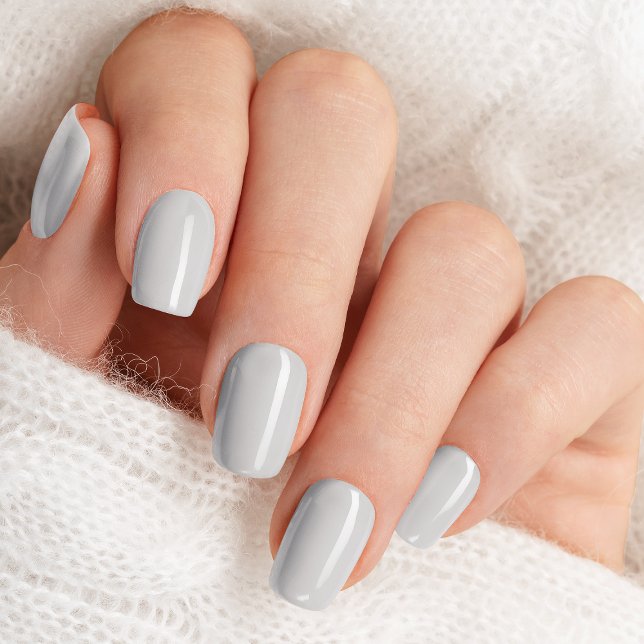 Soft Gray Minx Nail Art (Creator Uploaded)