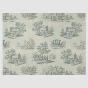 Soft Gray Rustic Farm Toile Countryside Tissue Paper