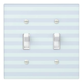Soft green & blue stripes - Light switch Cover