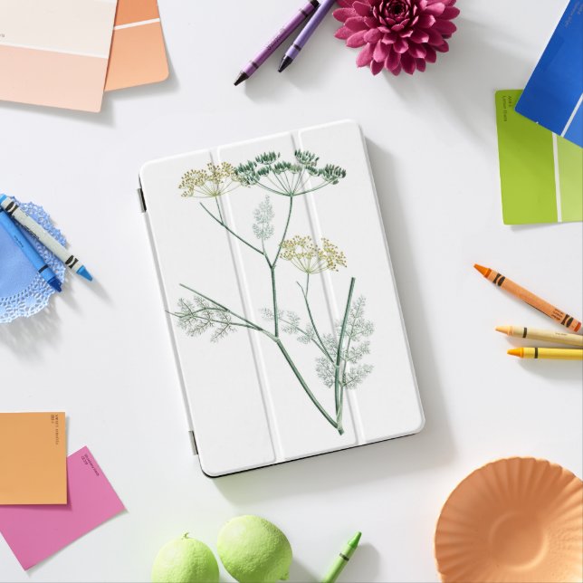 Soft Green Botanical IV iPad Pro Cover (Desk)