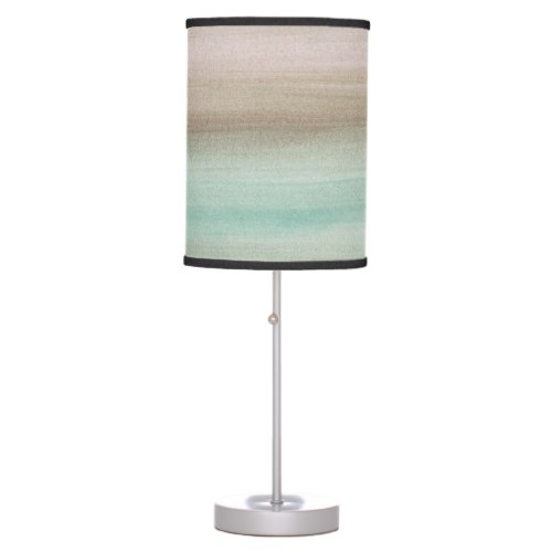 Soft Green Brown Watercolor Dream 1 painting  Table Lamp