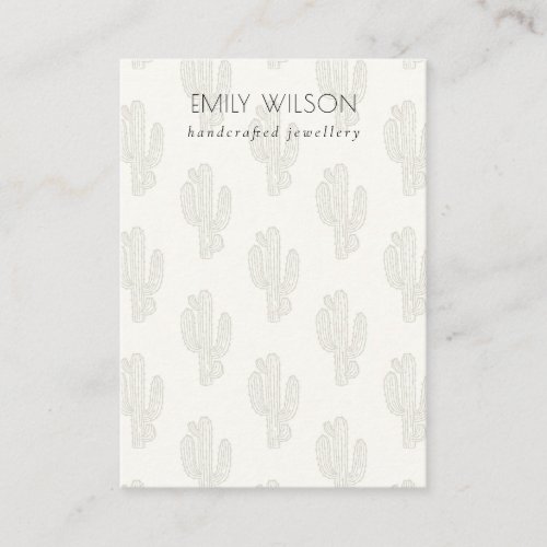 Soft Green Cactus Foliage Blank Jewelry Display Business Card