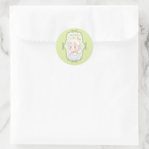 Soft Green Classic Round Sticker