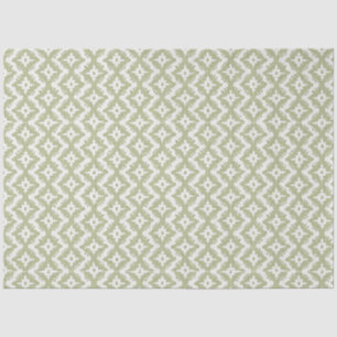 Soft Green Diamond Medallion Print Tissue Paper