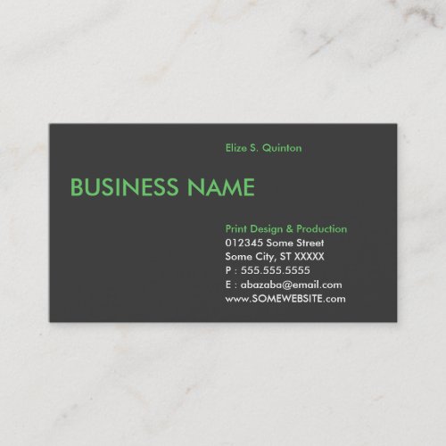 soft green edge business cards