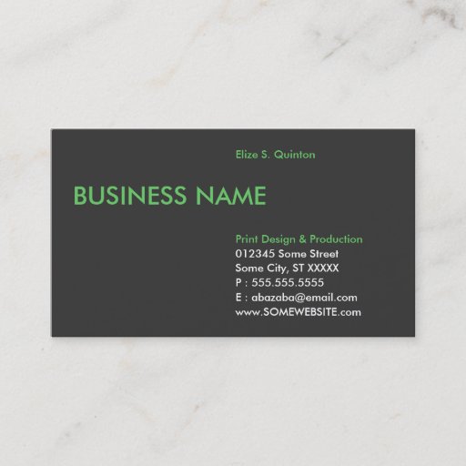Customizable soft green edge business cards