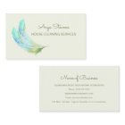 Soft Green Feather Cleaning Service Design