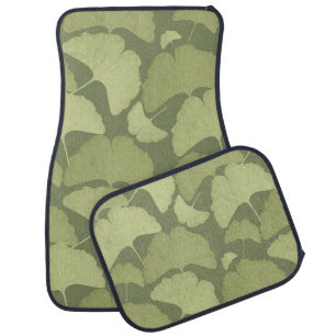 Soft Green Ginkgo Botanical Dream 1 Car Floor Mat