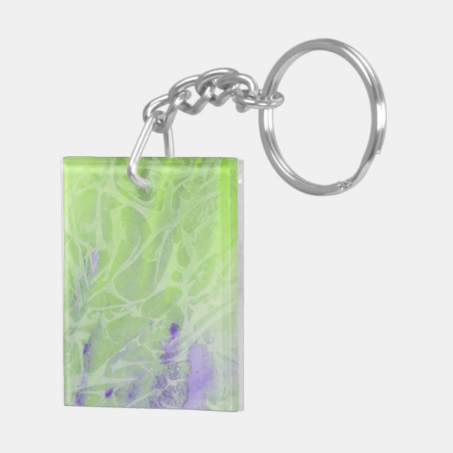Soft Green & Lavender Harmony Keychain (Back Right)