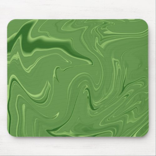 Soft Green Malachite Liquid Marble Pattern Mouse Pad