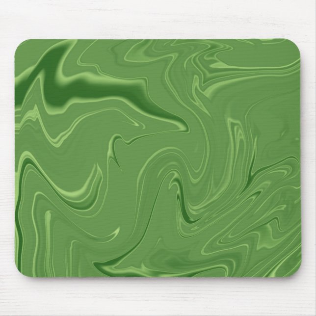 Soft Green Malachite Liquid Marble Pattern Mouse Pad (Front)