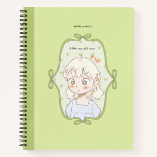 Soft green panpan notebook