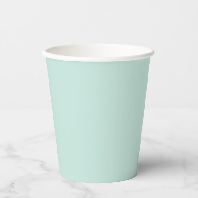 Soft Green Paper Cups Size: 8oz (Front)